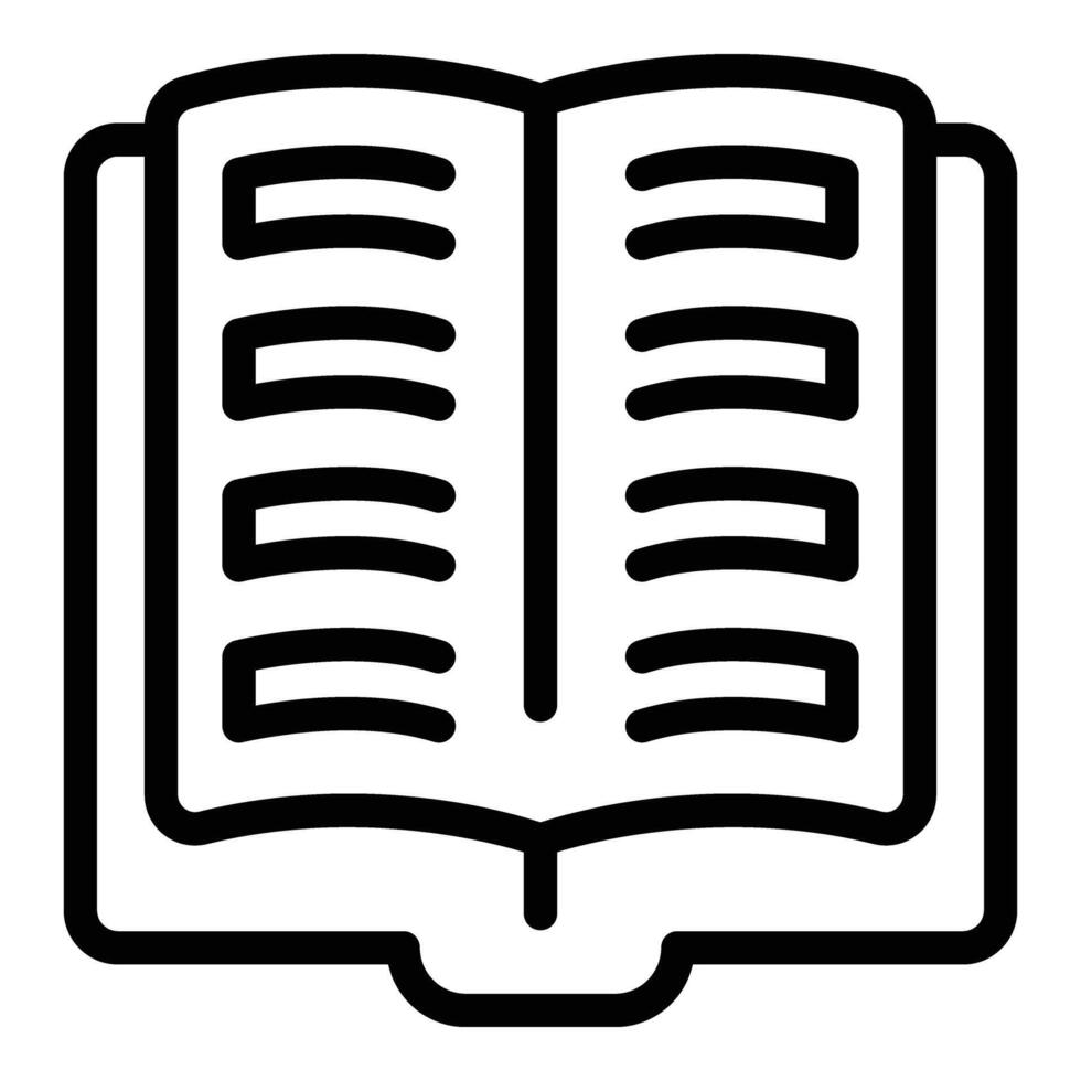 Book publication icon outline vector. Work data vector