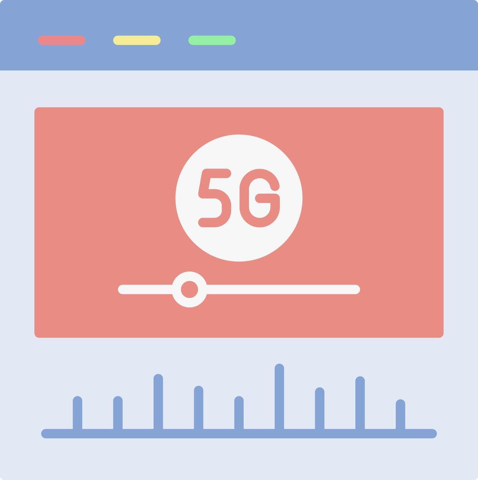 Video Player Flat Light Icon vector