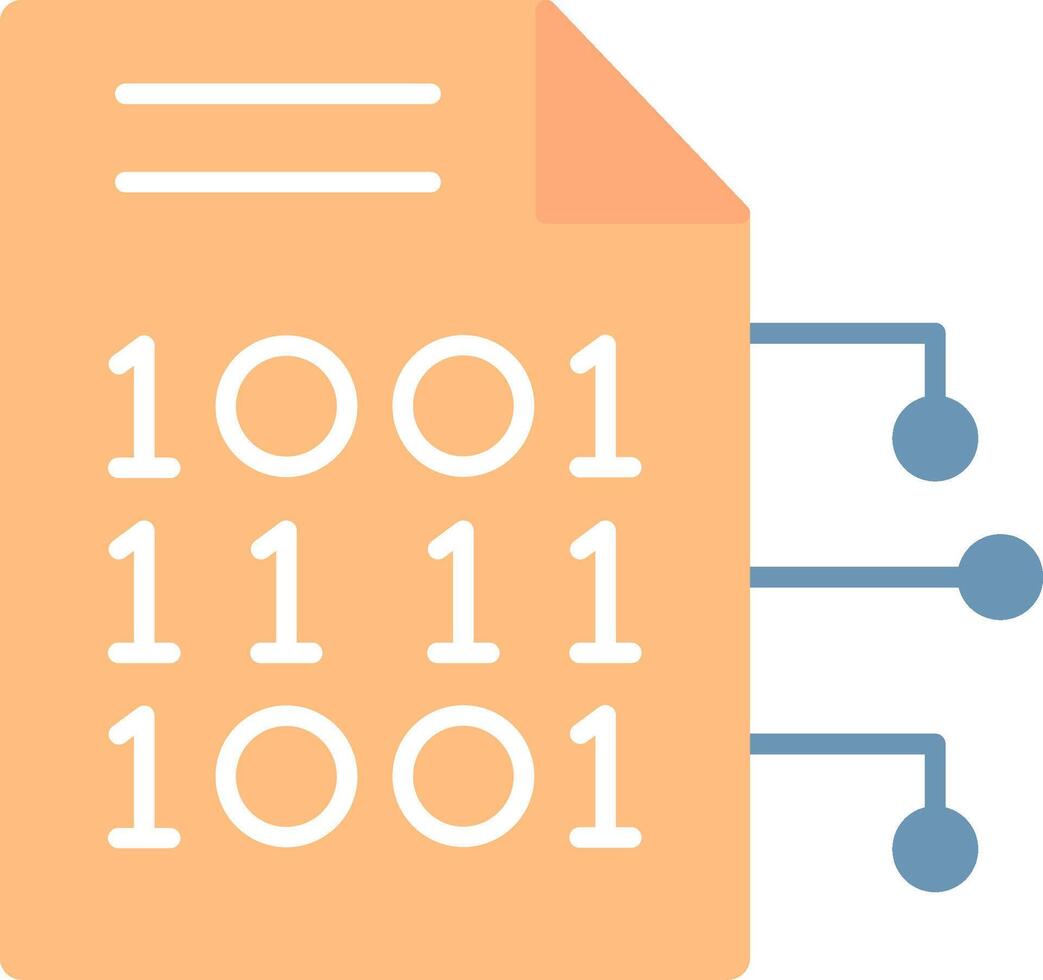 Encryption Data Flat Light Icon vector