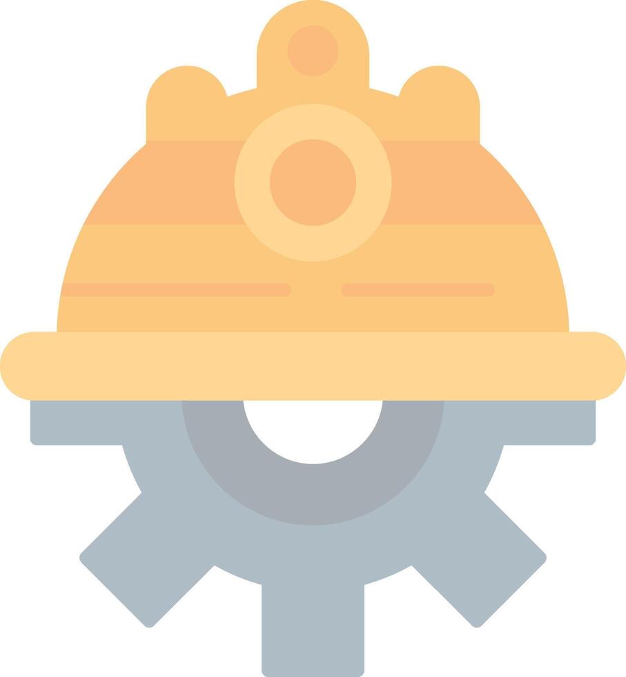 Engineer Flat Light Icon vector