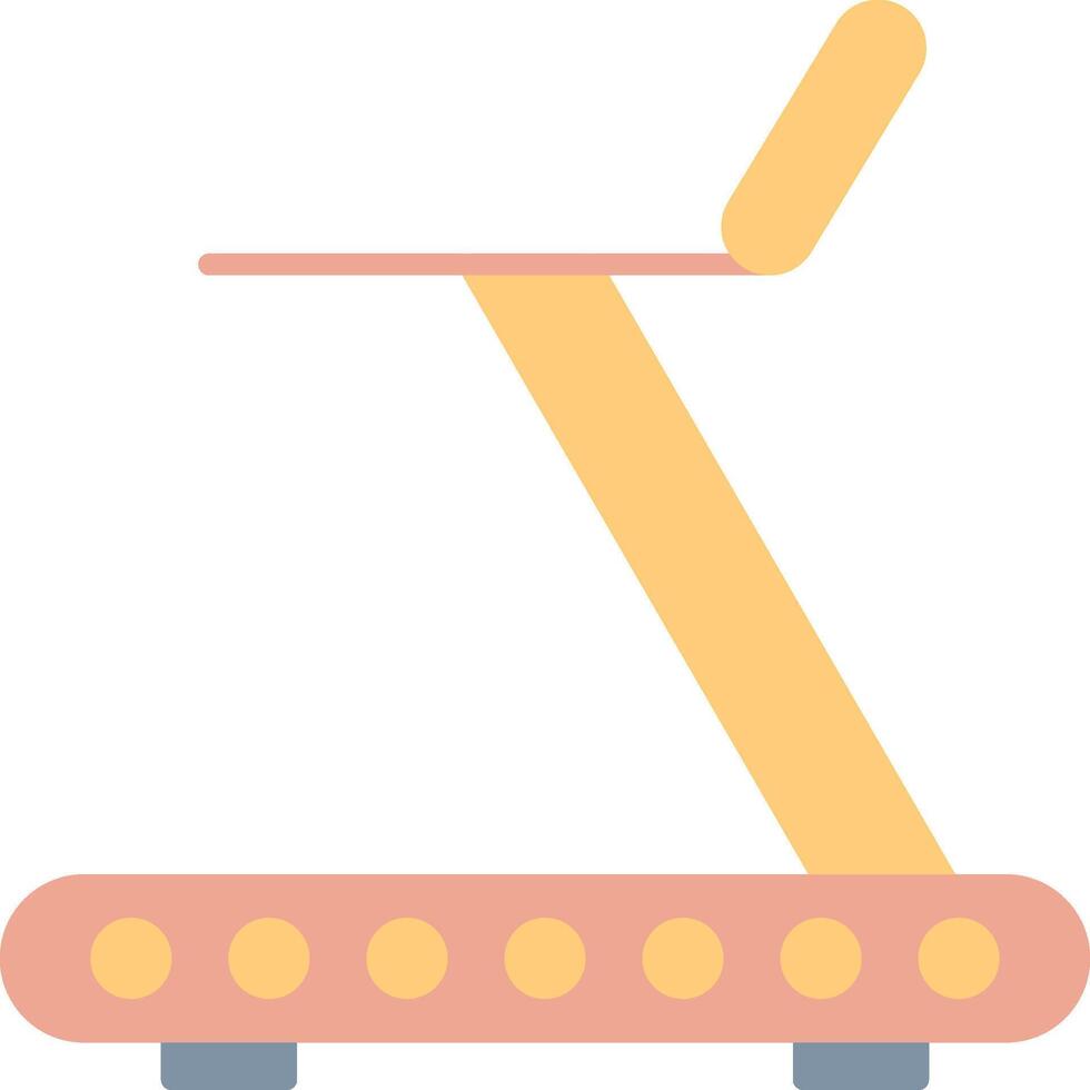 Treadmill Flat Light Icon vector