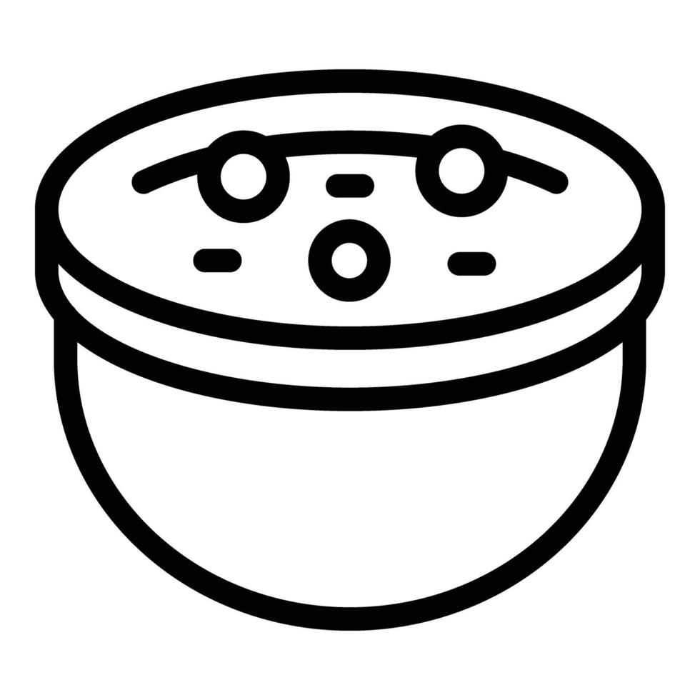 Egg soup icon outline vector. Snack food vector