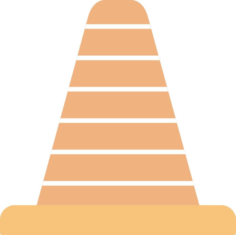 Traffic Cone Flat Light Icon vector