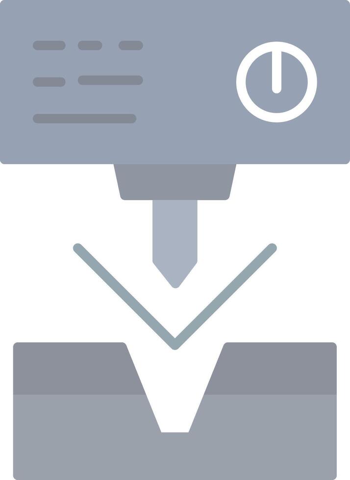 Metal Bending Machine Flat Light Icon vector