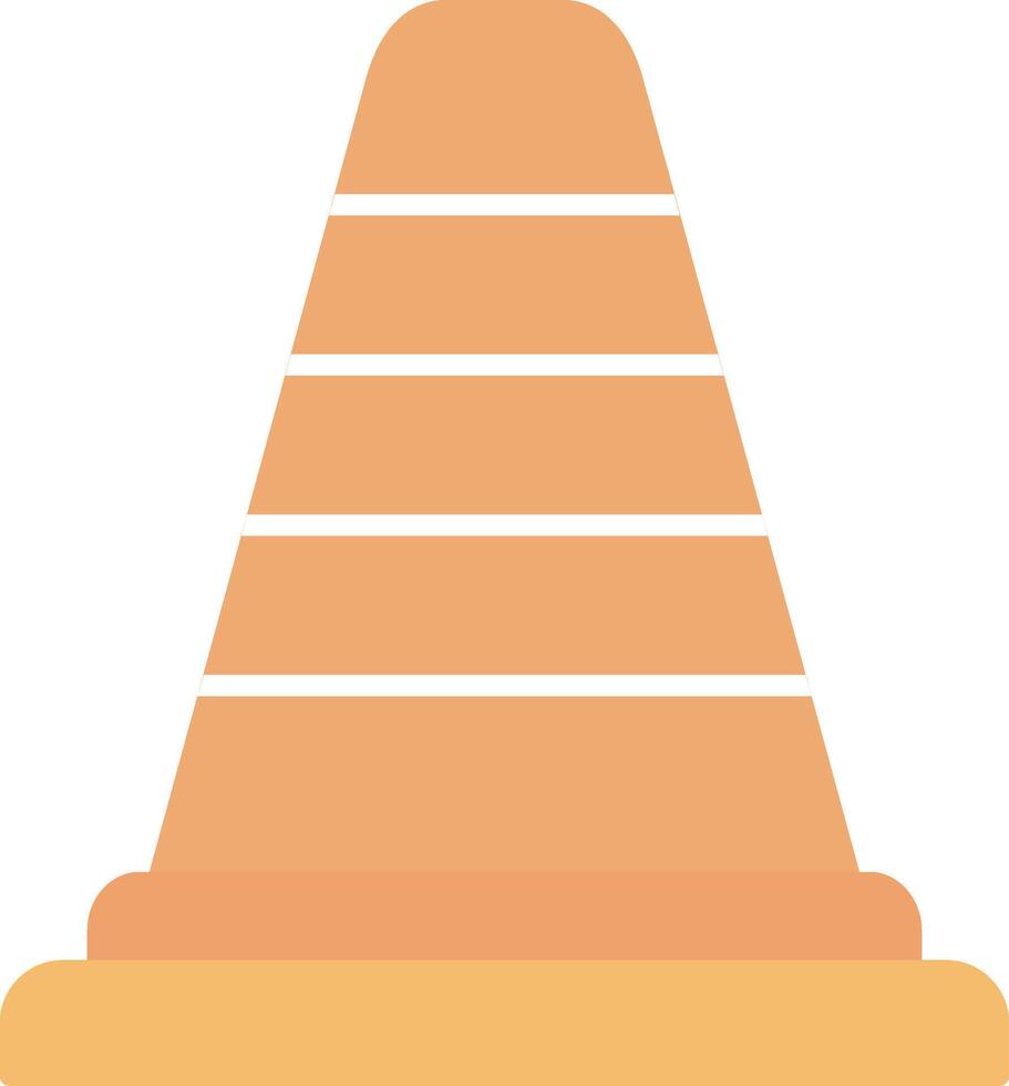 Traffic Cone Flat Light Icon vector