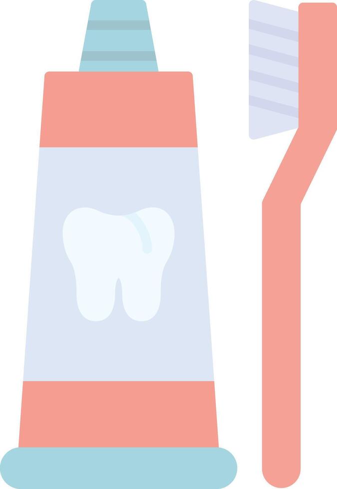 Toothpaste Flat Light Icon vector