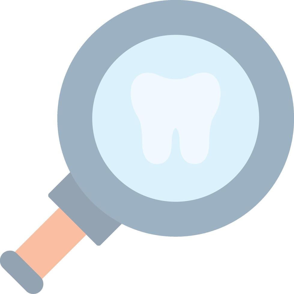 Dental Checkup Flat Light Icon vector