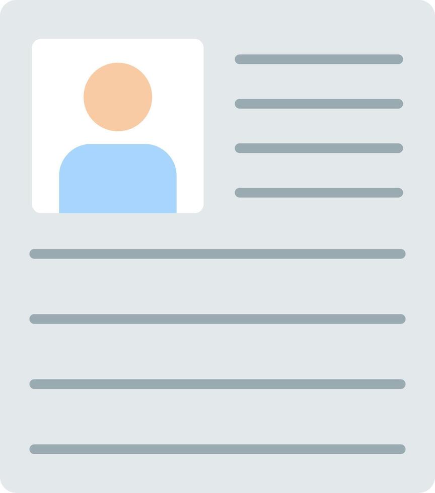 Curriculum Flat Light Icon vector
