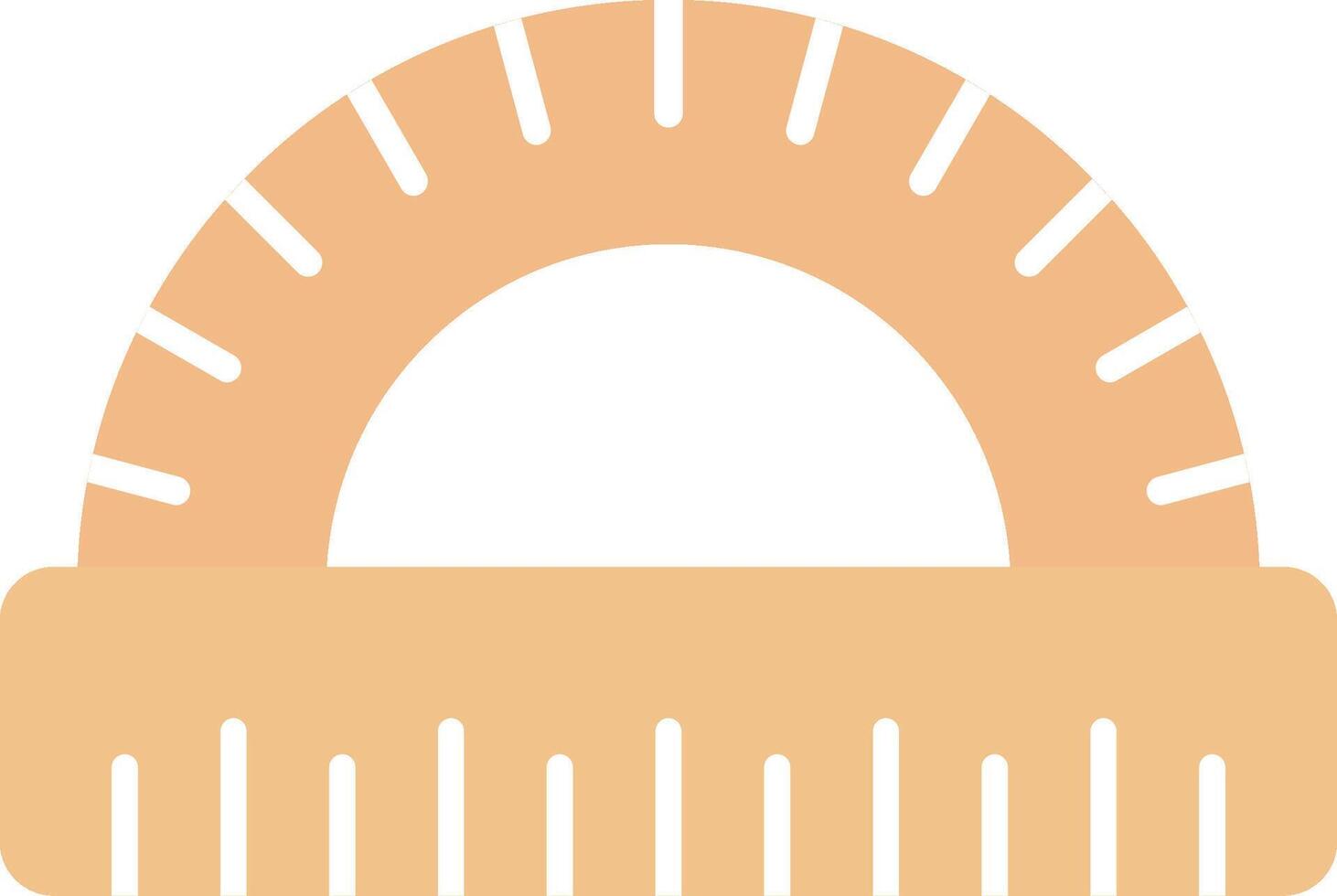 Protractor Flat Light Icon vector