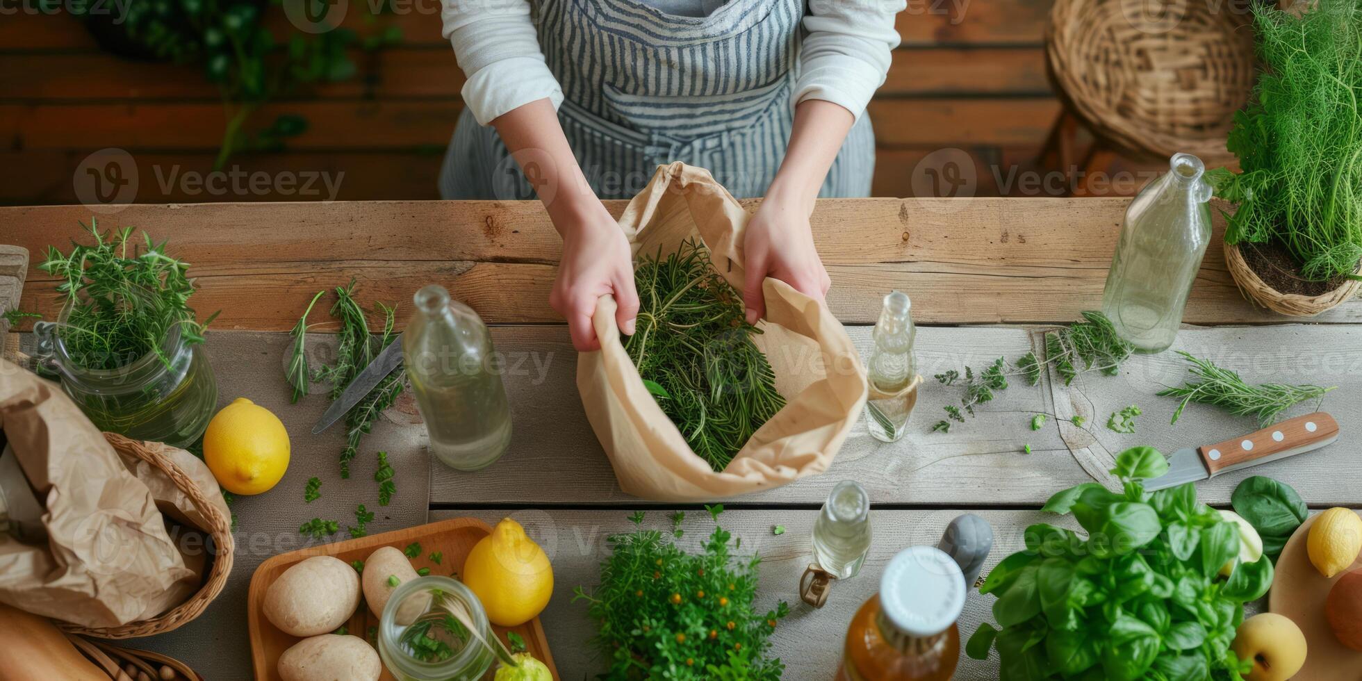 AI generated Witness the transition towards sustainable living with visuals of eco friendly practices. Zero waste lifestyles, inspire a commitment to making positive changes for a healthier planet photo