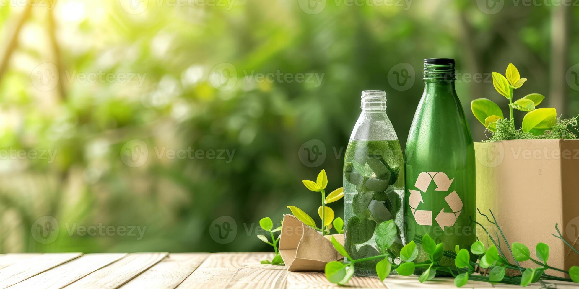 AI generated Witness the transition towards sustainable living with visuals of eco friendly practices. Zero waste lifestyles, inspire a commitment to making positive changes for a healthier planet photo