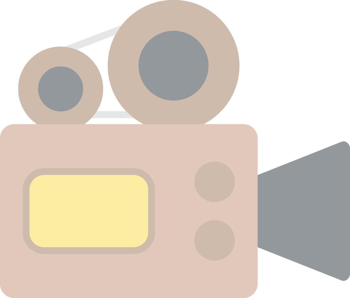 Video Camera Flat Light Icon vector