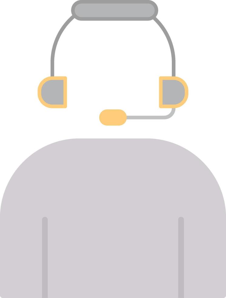 auriculares plano ligero icono vector