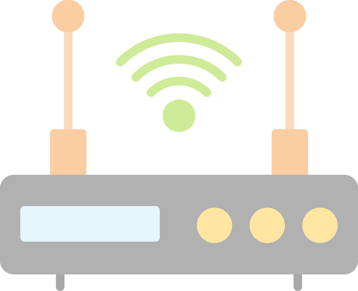 Modem Flat Light Icon vector