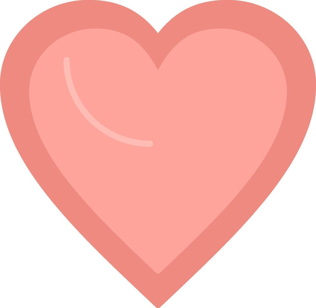 Heart Flat Light Icon vector