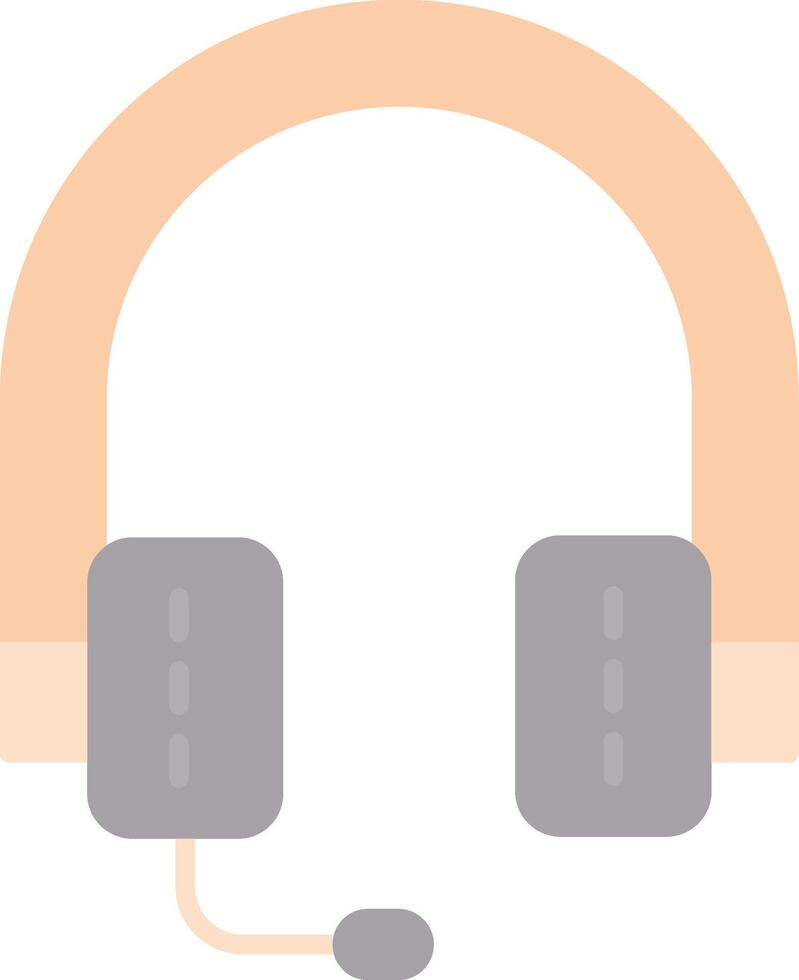 Headphones Flat Light Icon vector