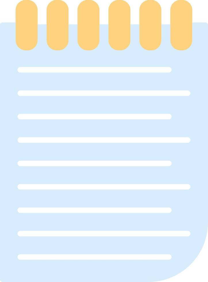 Note Flat Light Icon vector