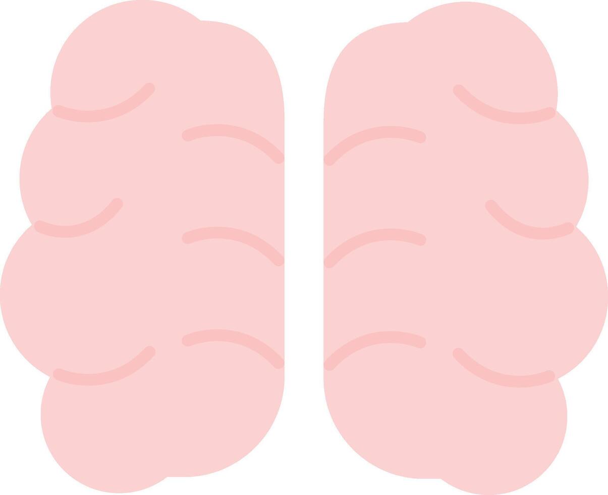 brain Flat Light Icon vector