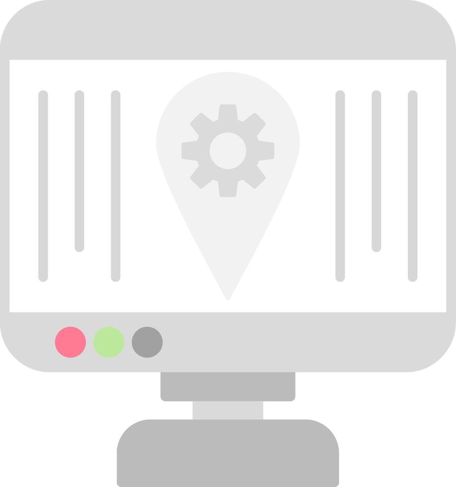 Localization Flat Light Icon vector
