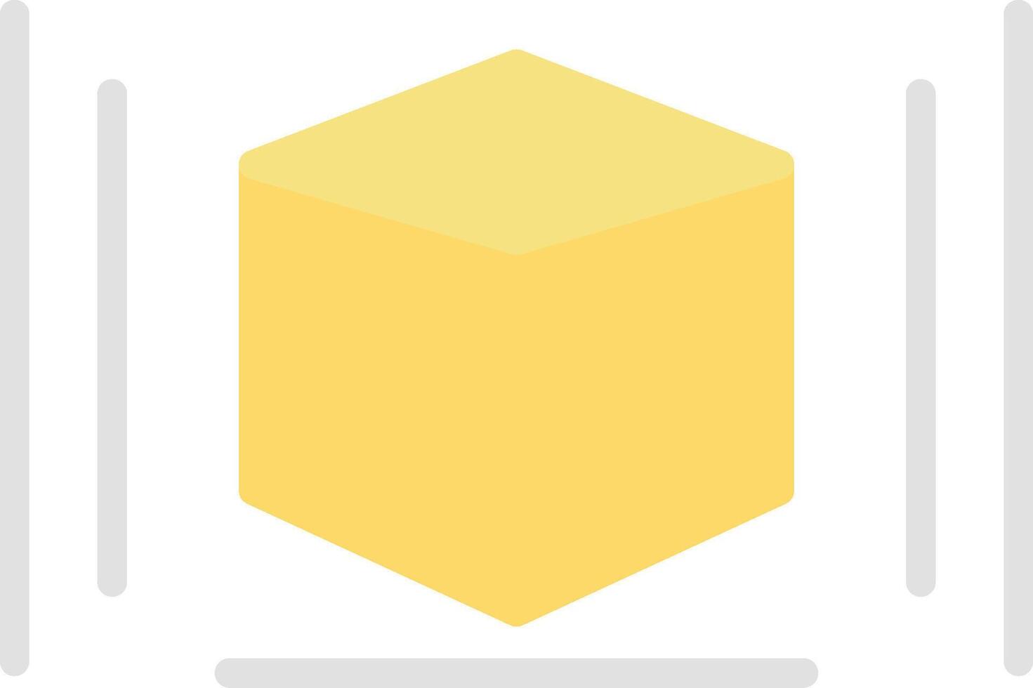 3d Modeling Flat Light Icon vector