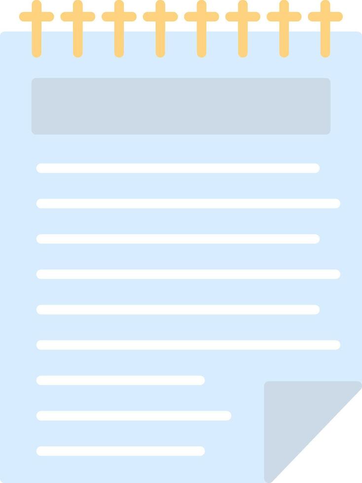 Note Flat Light Icon vector