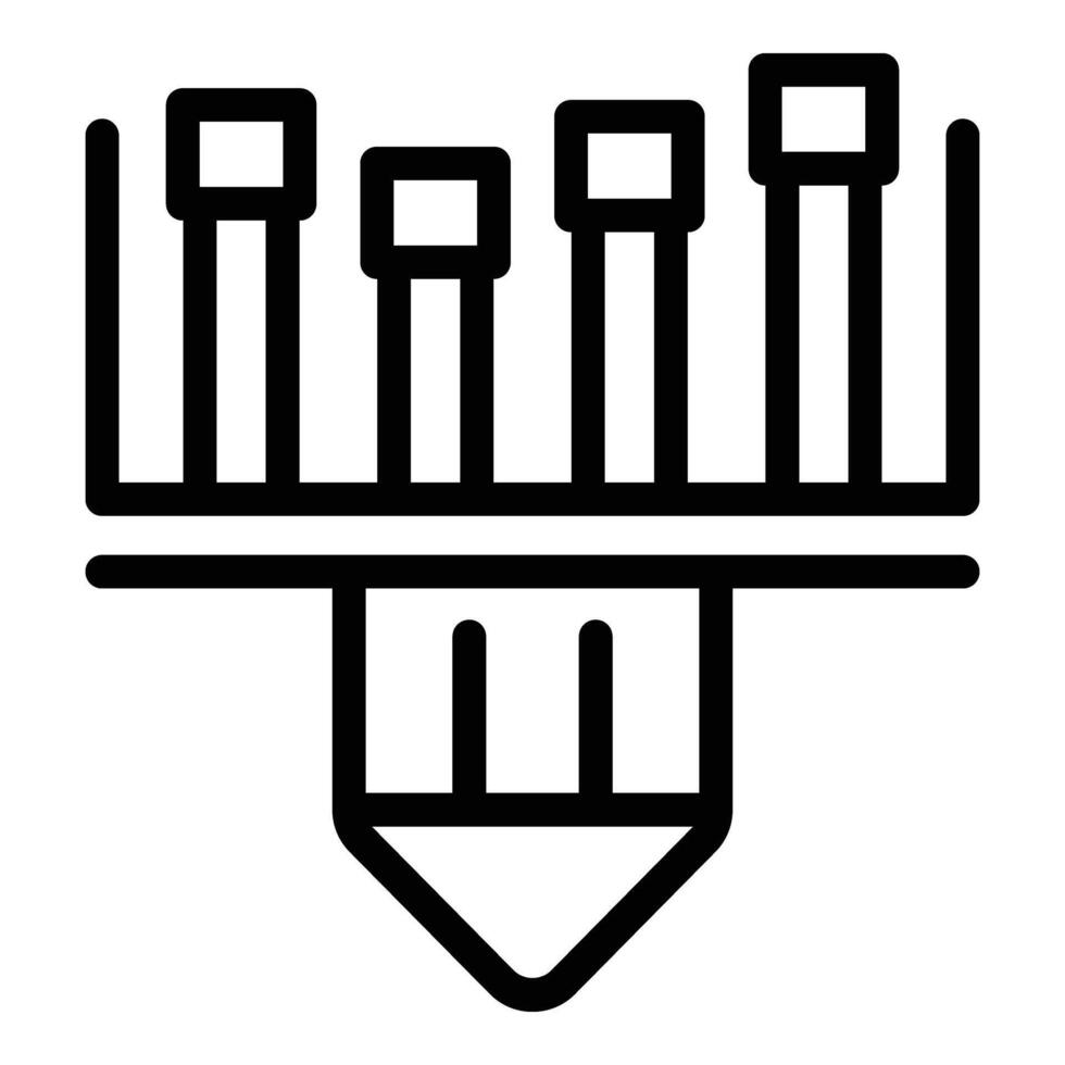 Financial trade icon outline vector. Monetary graph vector