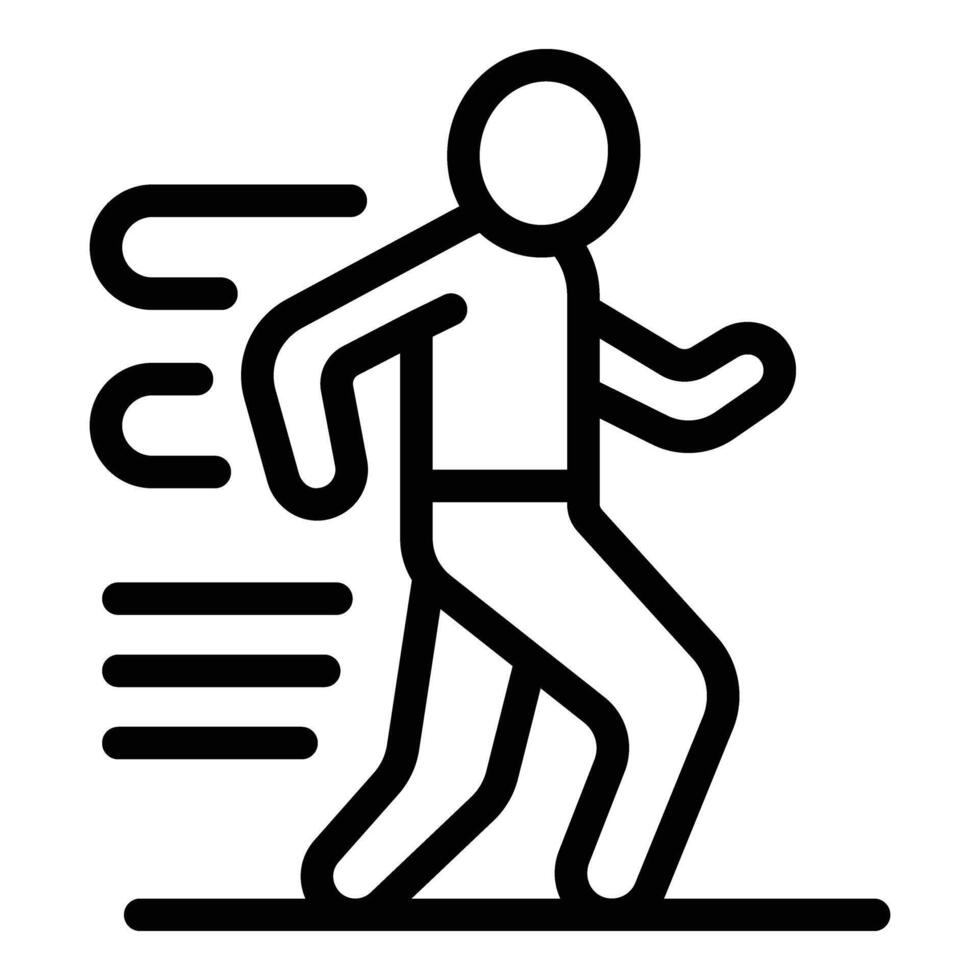 Running athlete icon outline vector. Walk sprint race vector