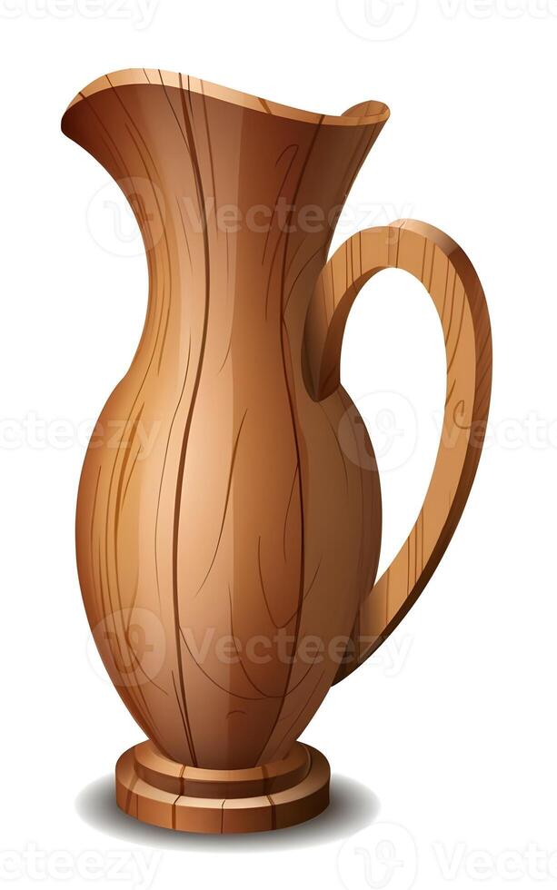 AI generated Beautiful Wooden Jug photo