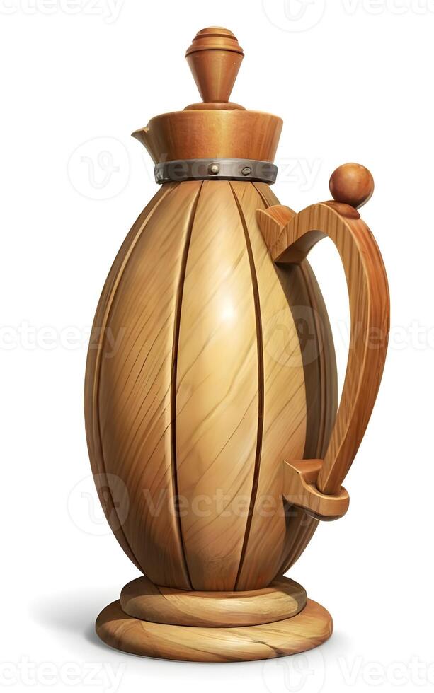 AI generated Beautiful Wooden Jug photo