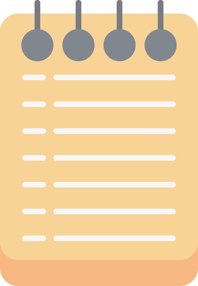Notes Flat Light Icon vector