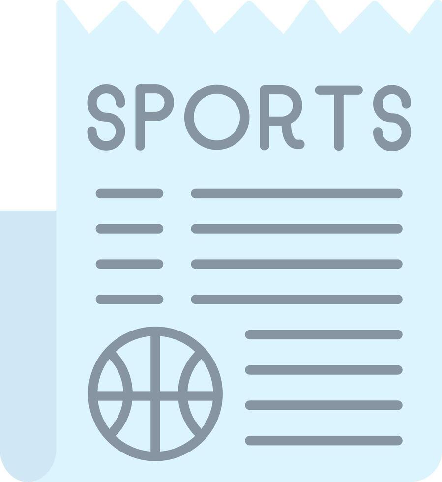 Sports News Flat Light Icon vector