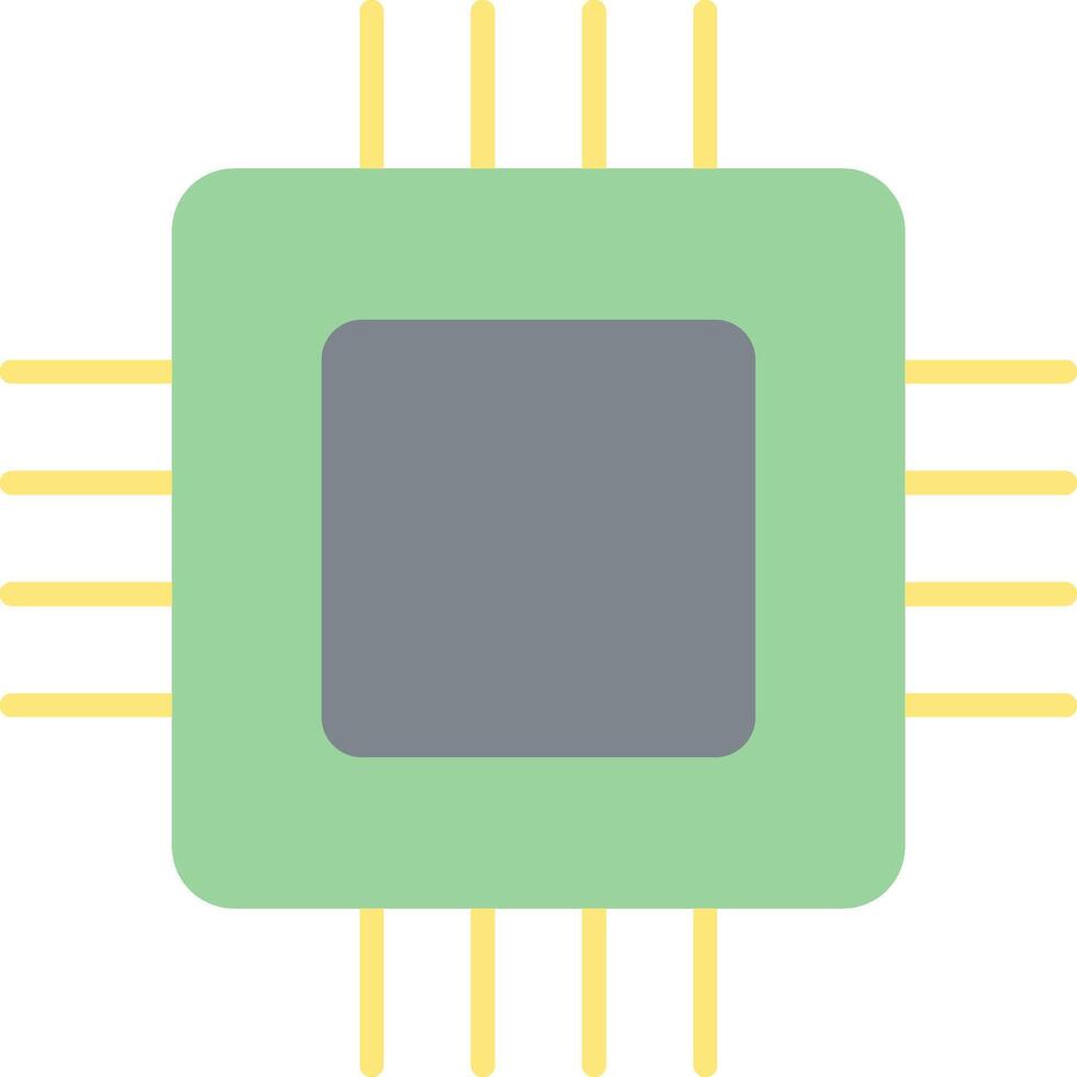 Circuit Board Flat Light Icon vector