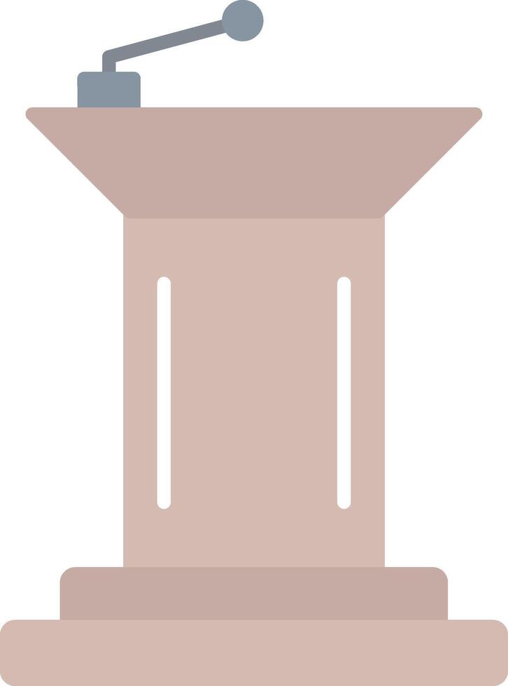 Podium Flat Light Icon vector