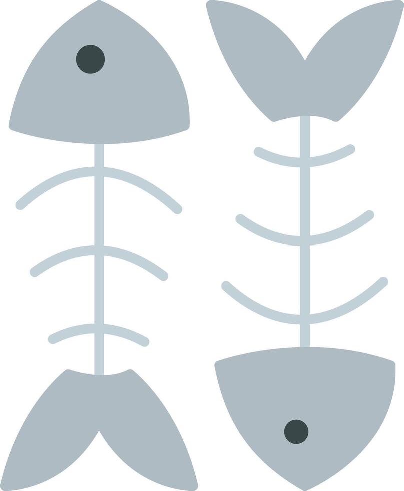 Fishbone Flat Light Icon vector