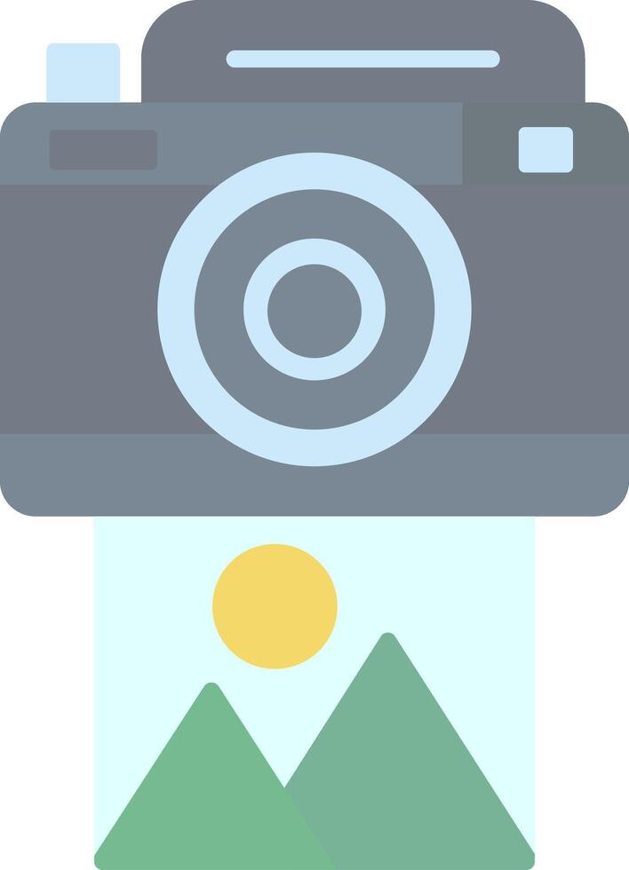 Camera Flat Light Icon vector