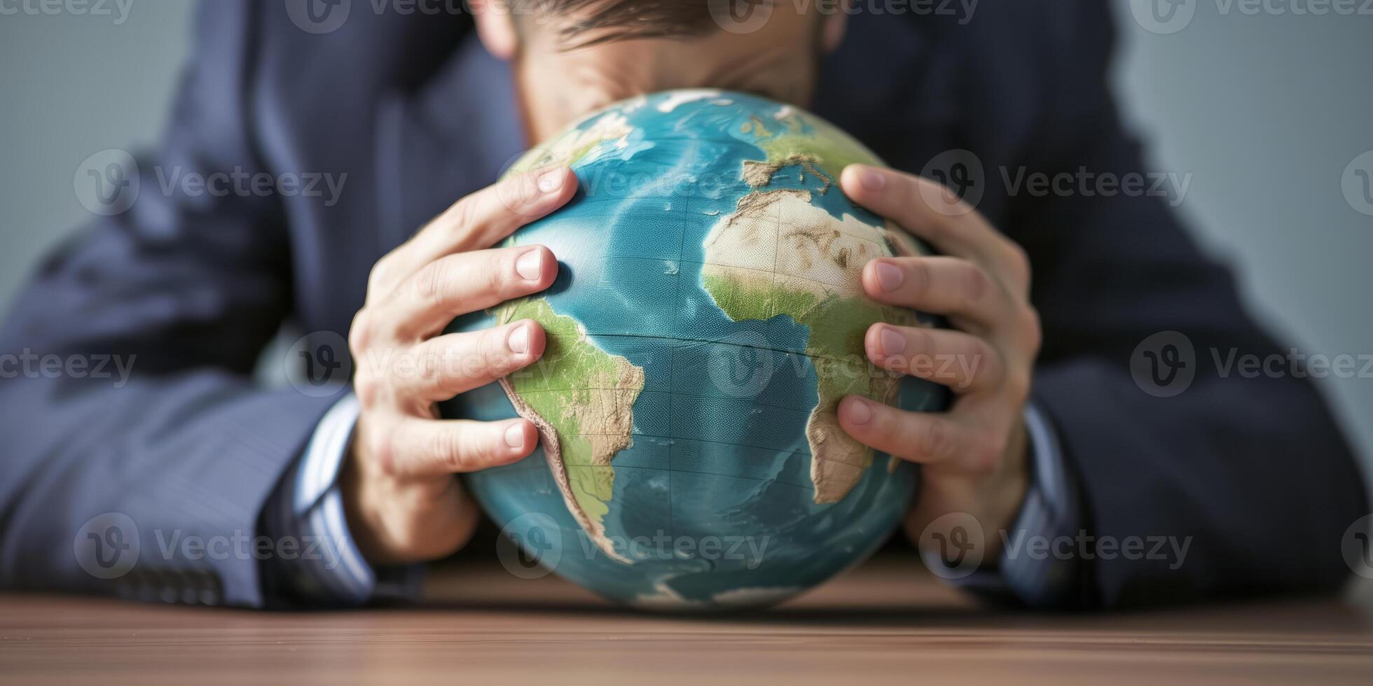AI generated The global recession and economic crisis. the complexities of economic, featuring individuals and businesses adapting, strategizing, and striving for stability photo