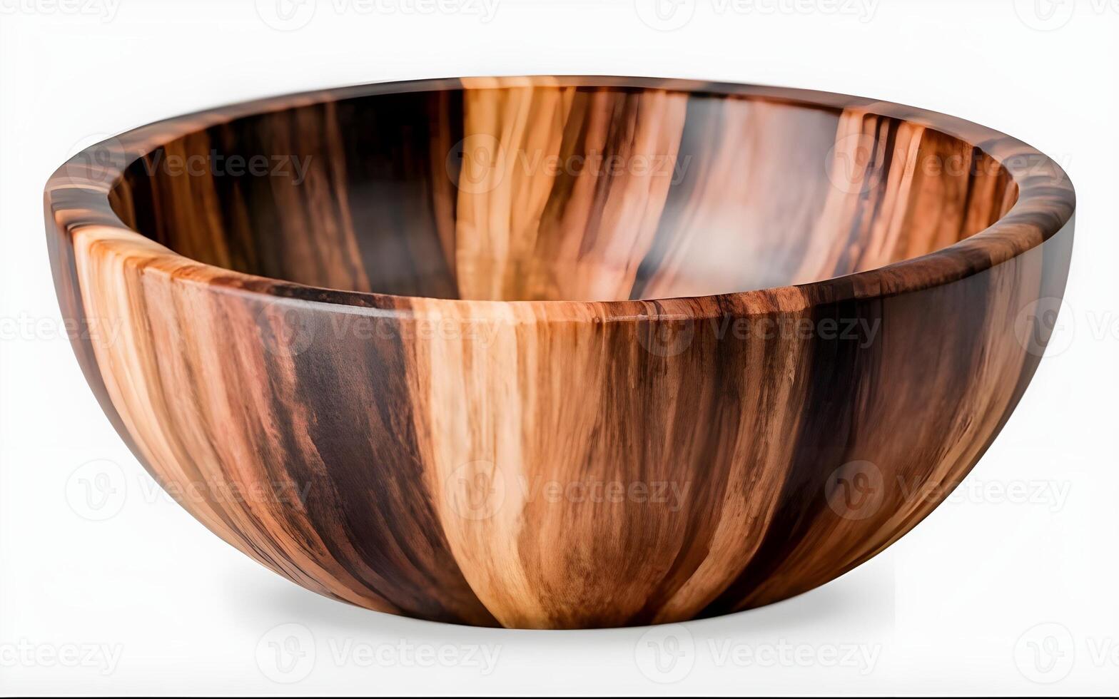 AI generated Beautiful Wooden Bowl photo