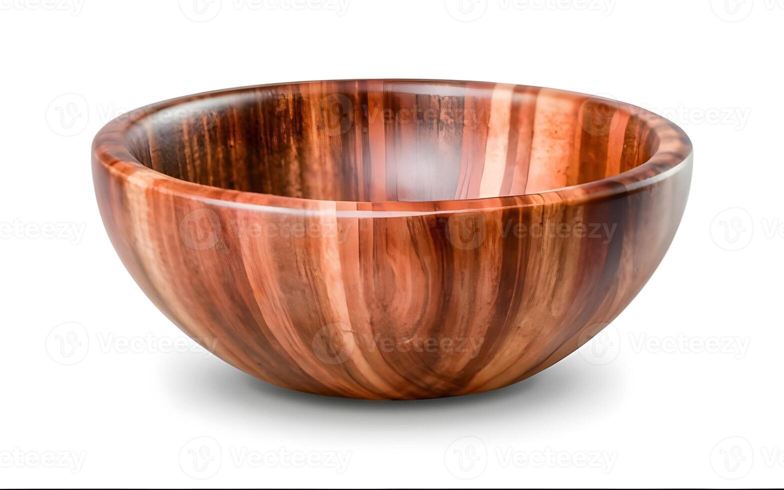 AI generated Beautiful Wooden Bowl photo