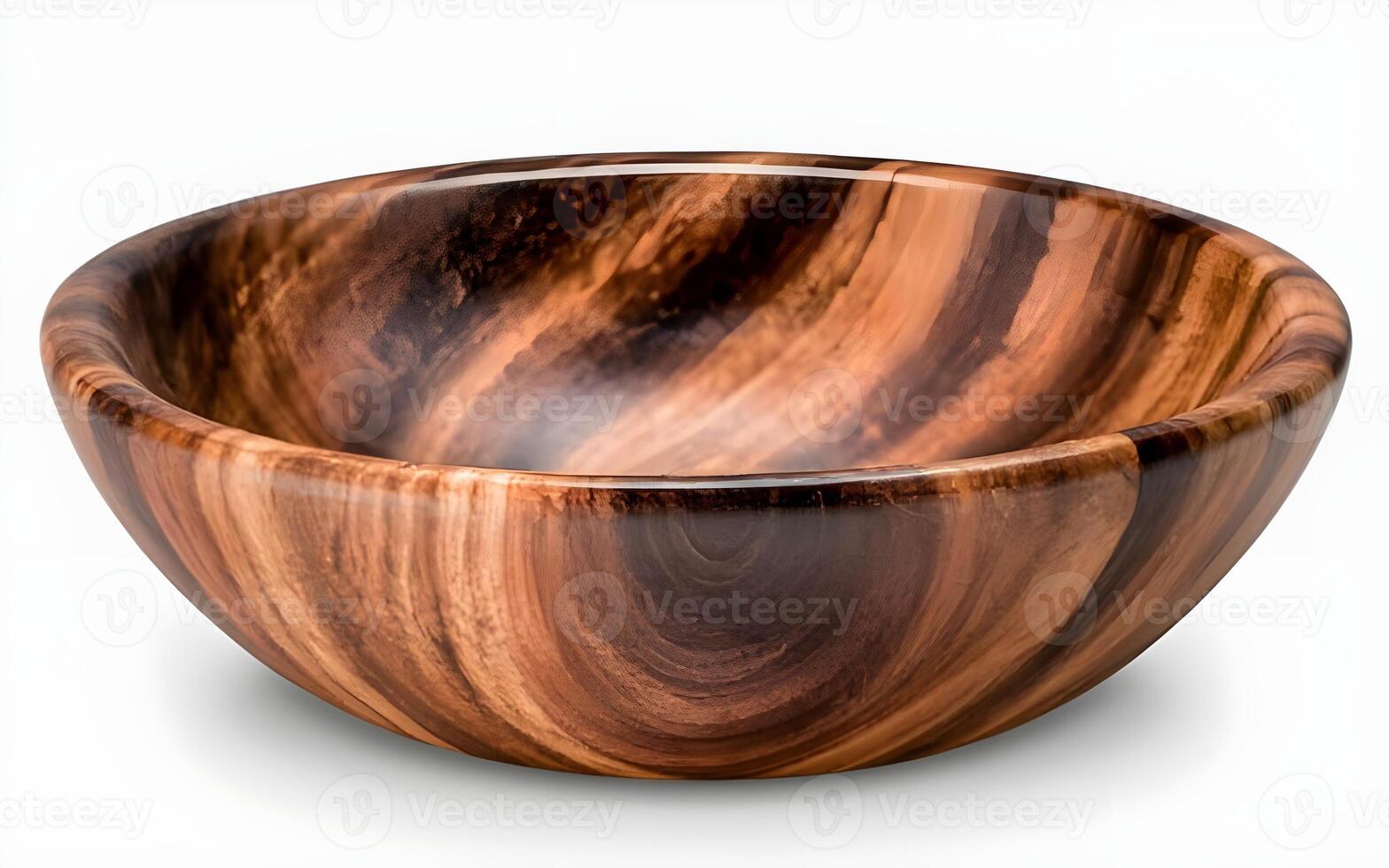 AI generated Beautiful Wooden Bowl photo