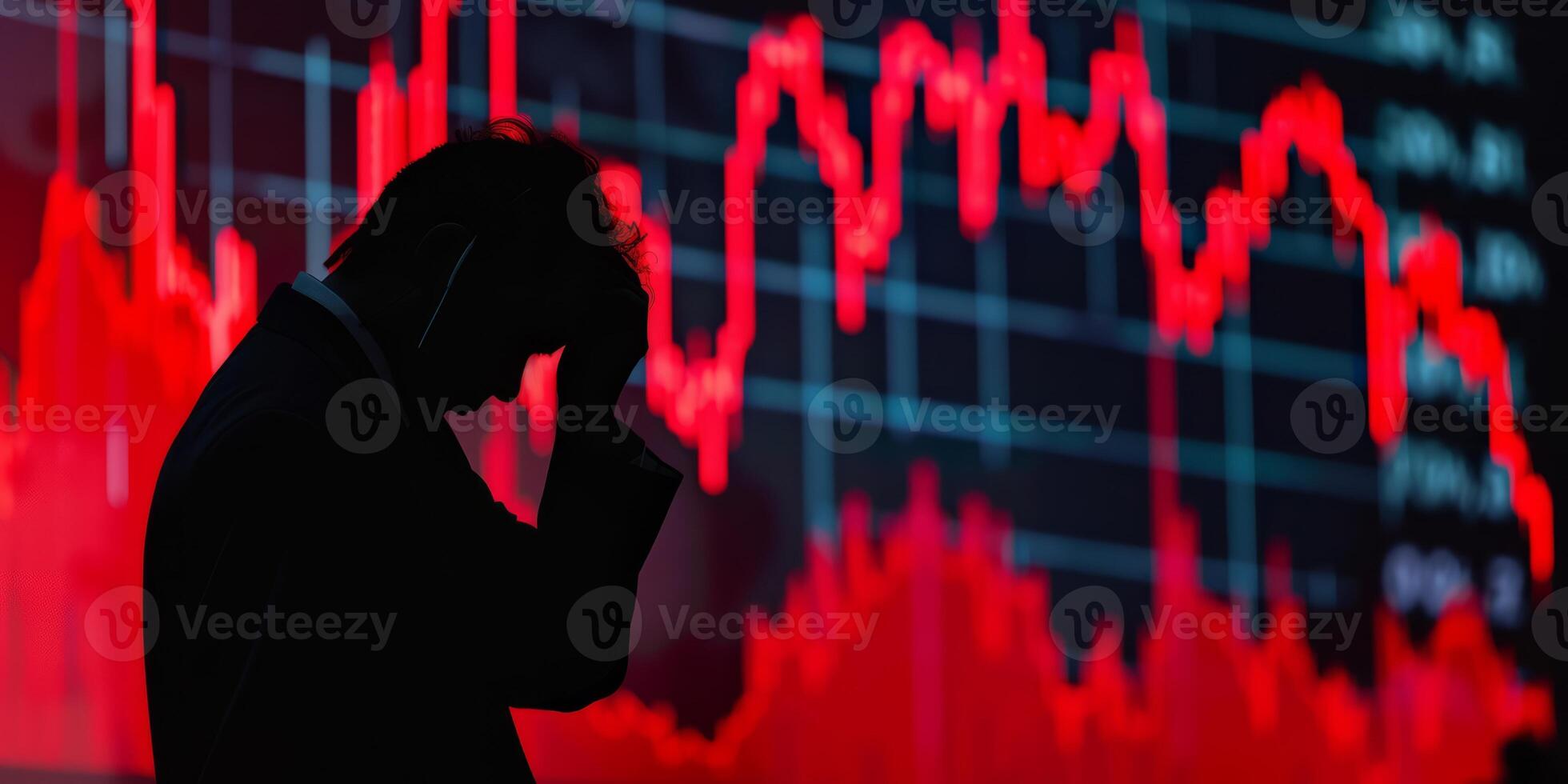 AI generated The global recession and economic crisis. the complexities of economic, featuring individuals and businesses adapting, strategizing, and striving for stability photo