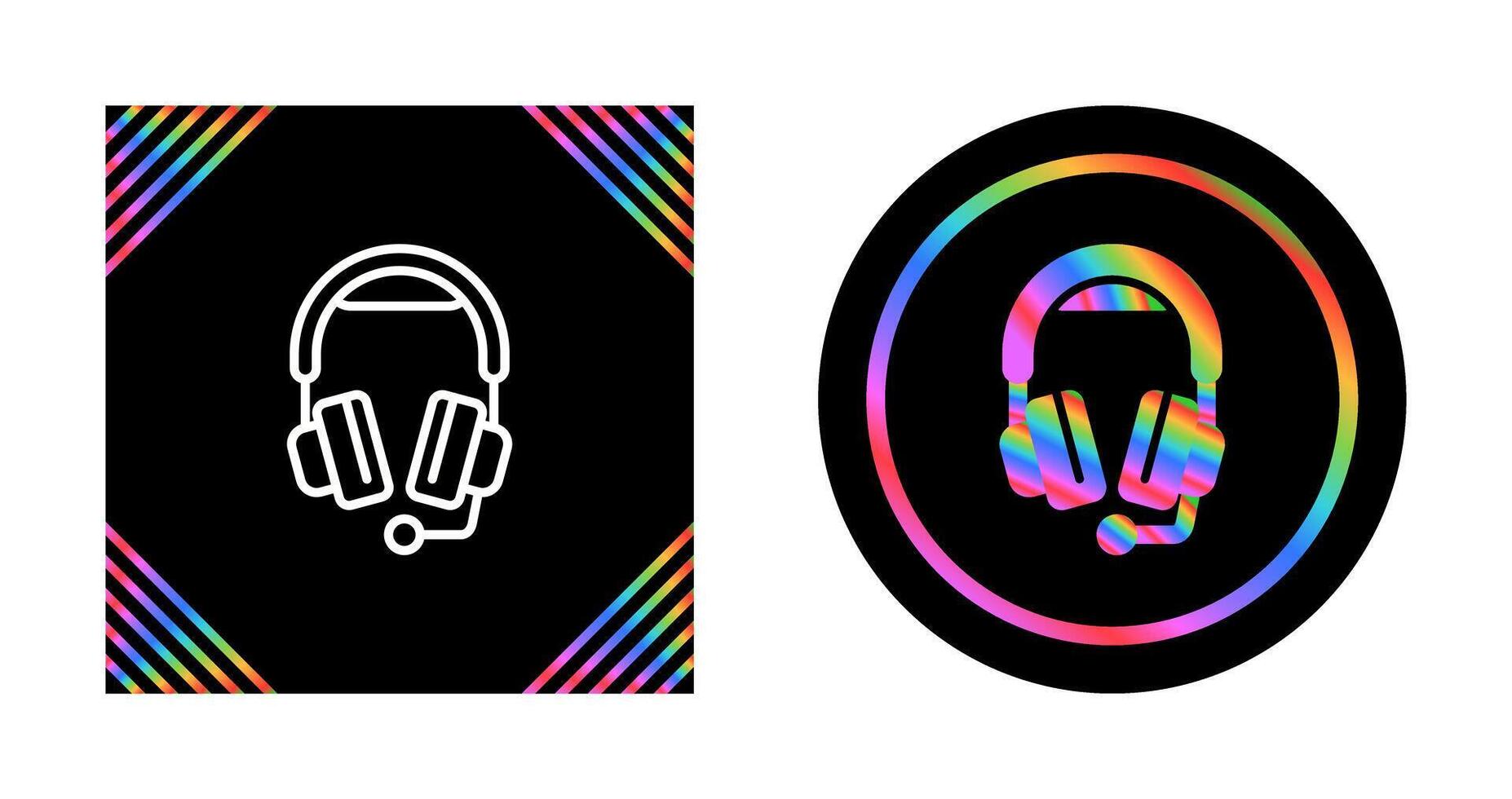 auriculares con micrófono vector icono