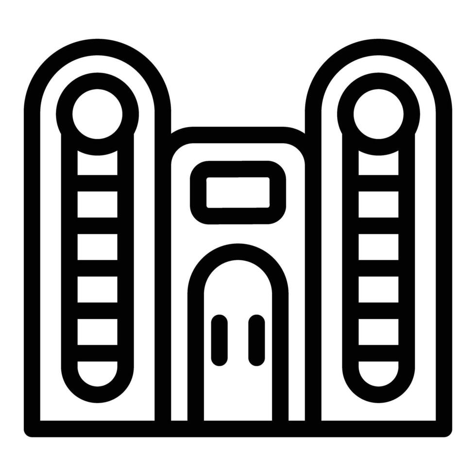 Paris building icon outline vector. Travel gallery vector