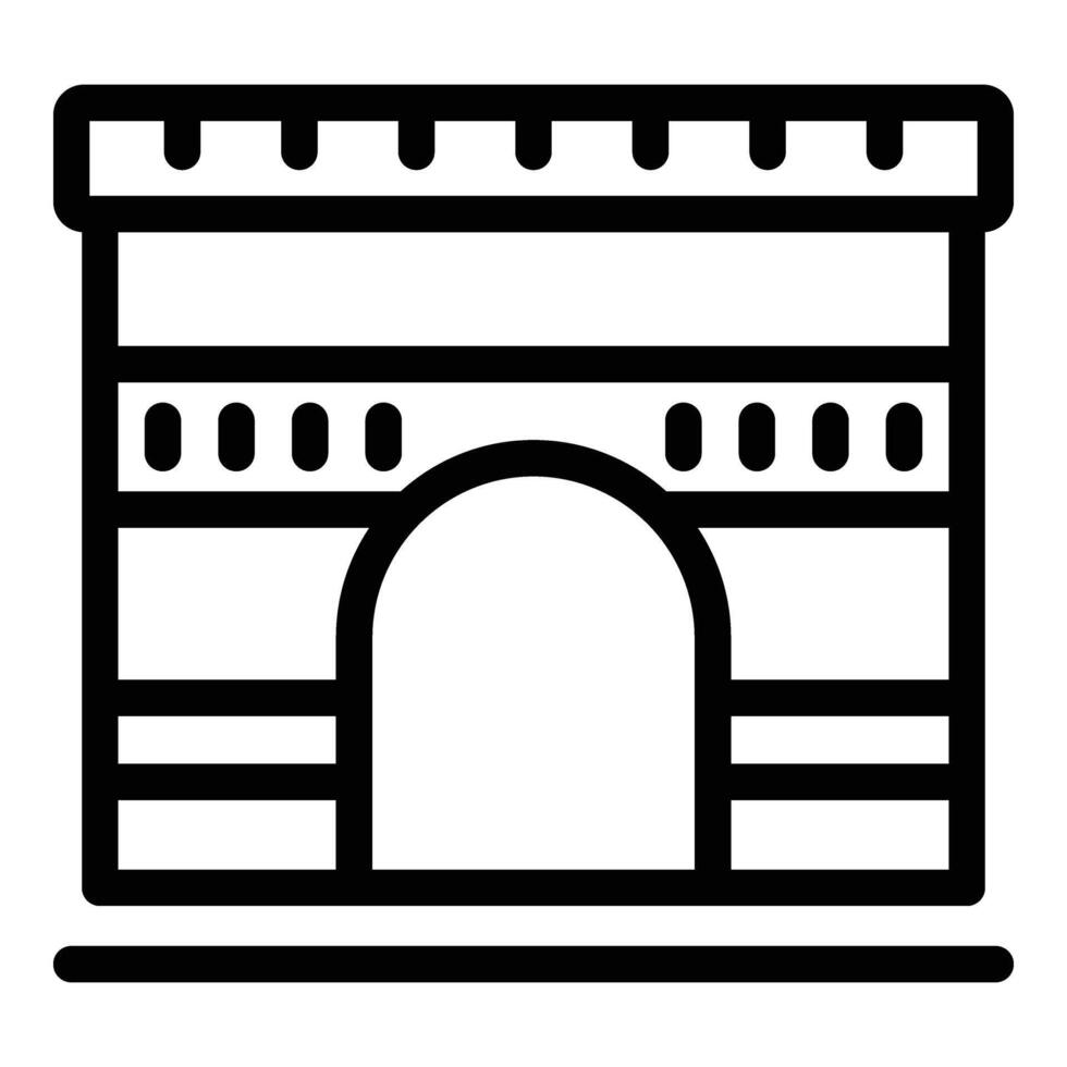 capital francés arco icono contorno vector. nación pasatiempo vector