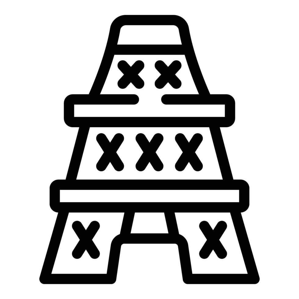 Paris tower art icon outline vector. Gallery edifice vector