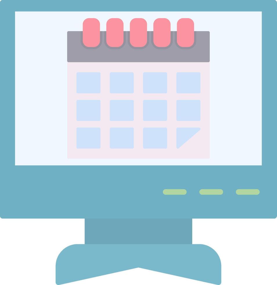 Calendar Flat Light Icon vector