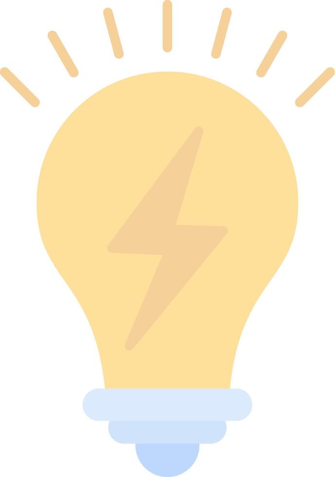 Light Bulb Flat Light Icon vector