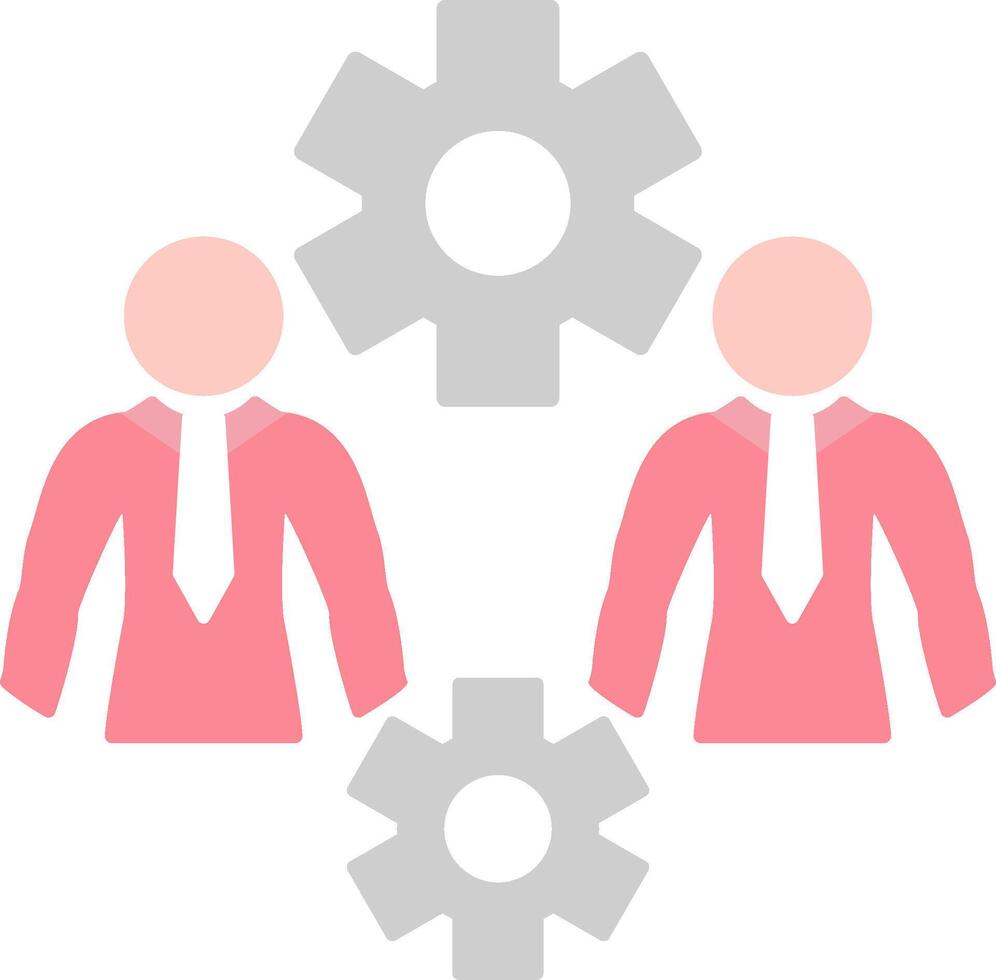 Business People Flat Light Icon vector