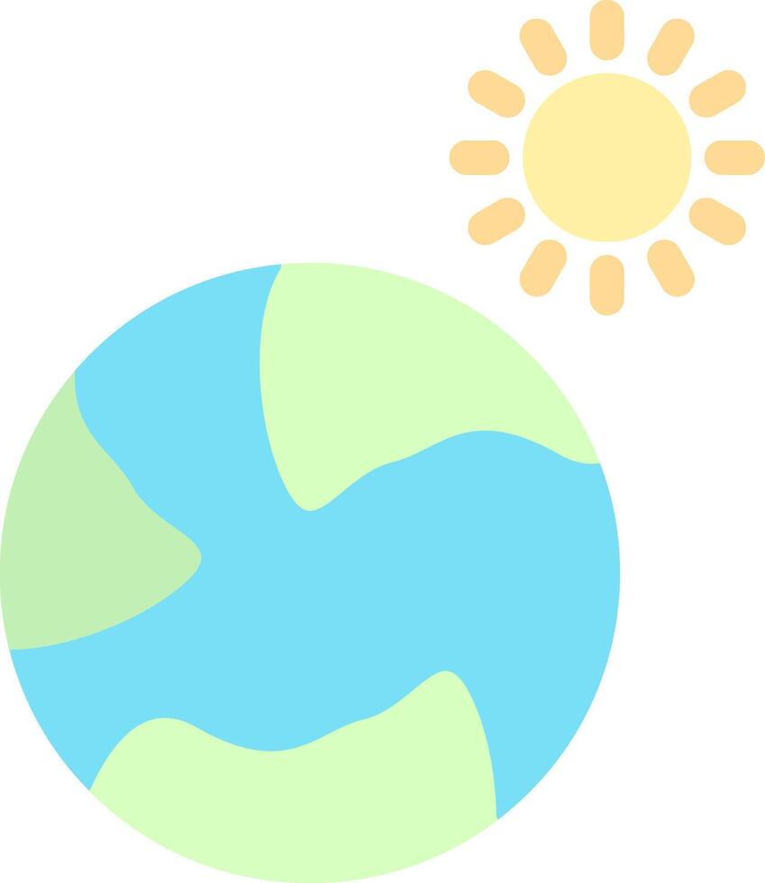 Earth Flat Light Icon vector