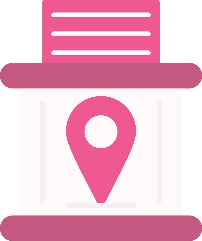 Telephone Booth Flat Light Icon vector