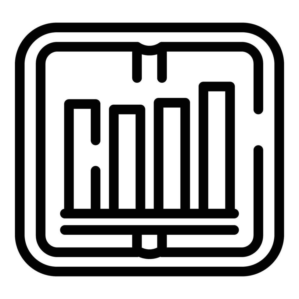 Table trade icon outline vector. Money academy vector